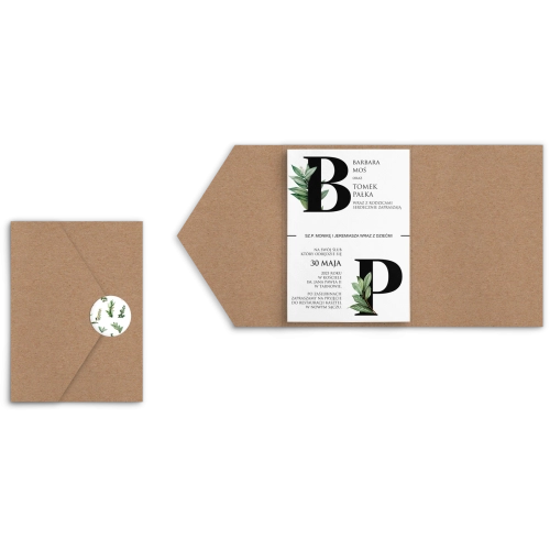 Zaproszenia ślubne w&nbsp;etui Letters- motyw 3