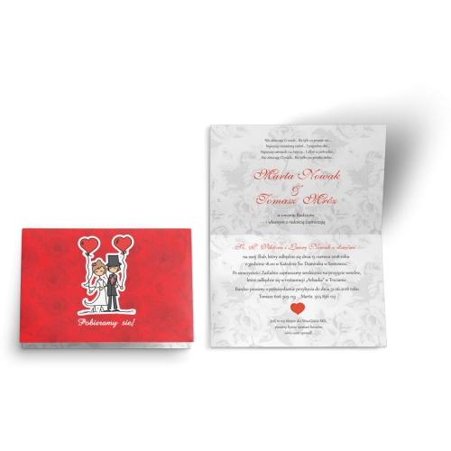 Zaproszenie ślubne Zakochani - Motyw 7