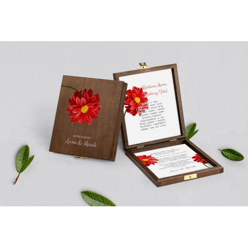 Zaproszenie dla Rodziców - brązowe Sweet Love Motyw 5