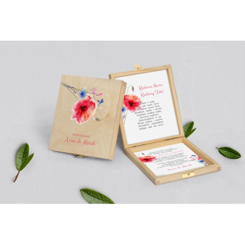 Zaproszenie dla Rodziców - naturalne Sweet Love Motyw 2