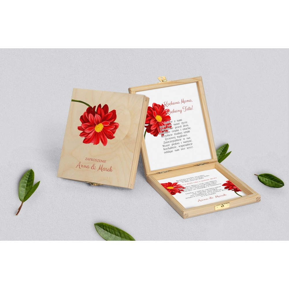 Zaproszenie dla Rodziców - naturalne Sweet Love Motyw 5