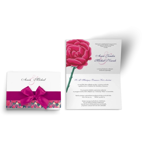 Zaproszenie ślubne Laura - Motyw 4