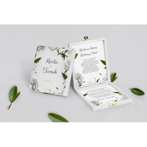 Zaproszenie dla Rodziców - białe Soft Motyw 3