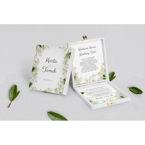 Zaproszenie dla Rodziców - białe Soft Motyw 7