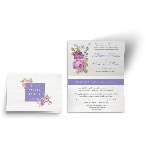 Zaproszenia ślubne Biała Stodoła - Motyw 6