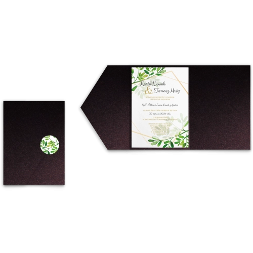 Zaproszenia ślubne w Etui Flowers & Frame - Motyw 3