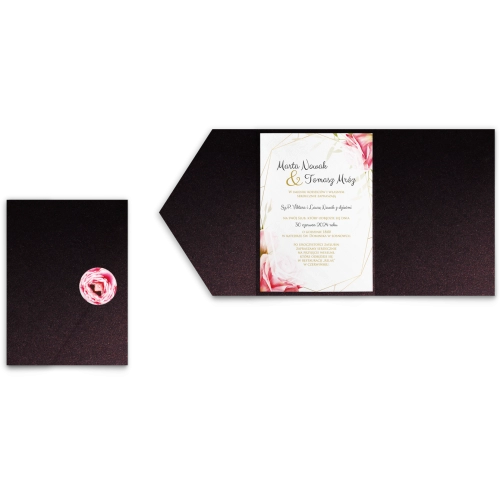 Zaproszenia ślubne w Etui Flowers & Frame - Motyw 5