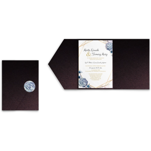 Zaproszenia ślubne w Etui Flowers & Frame - Motyw 6