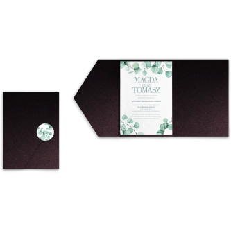 Zaproszenia ślubne w&nbsp;Etui Eukaliptus - Motyw 2