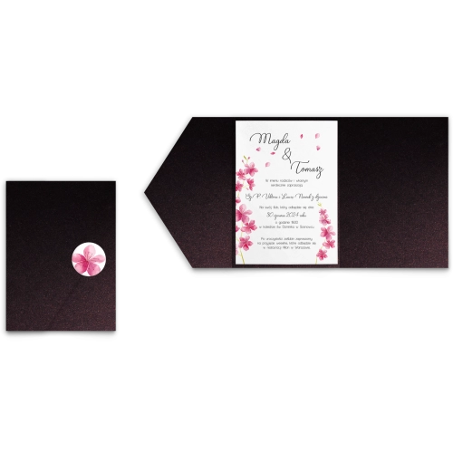 Zaproszenia ślubne w&nbsp;Etui Biały czas motyw 3