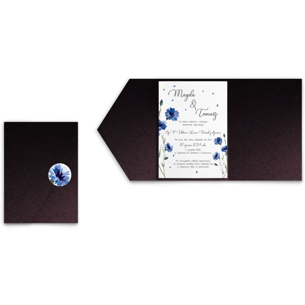 Zaproszenia ślubne w&nbsp;Etui Biały czas motyw 2