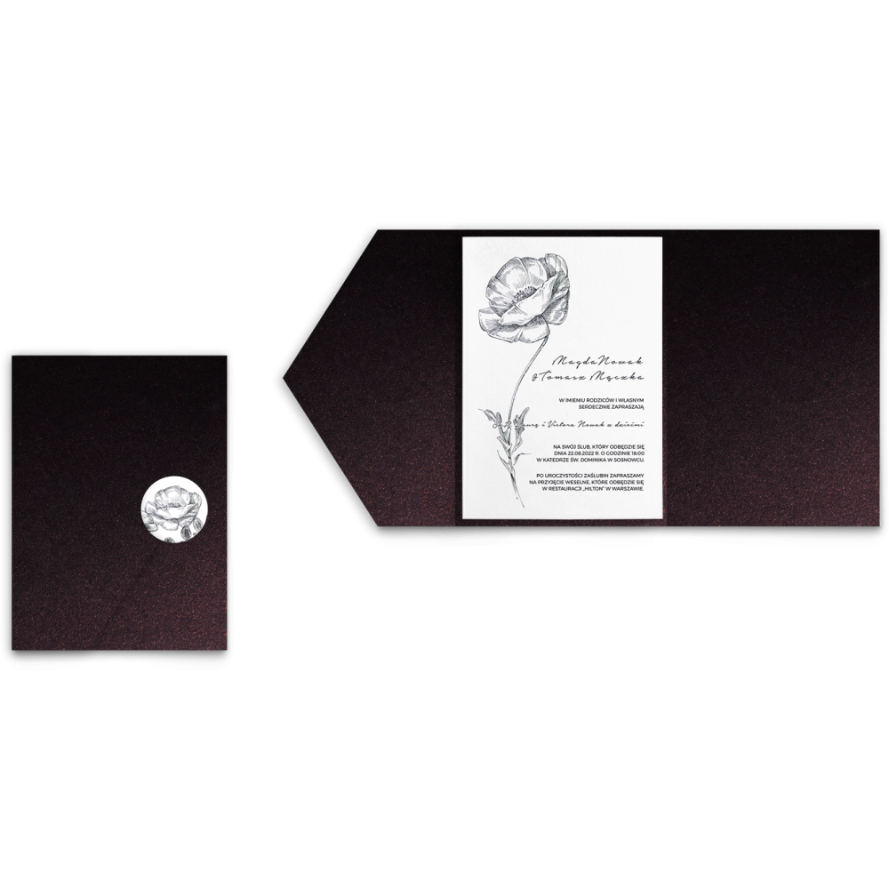 Zaproszenia ślubne w&nbsp;Etui Elia motyw 1