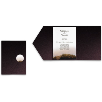 Zaproszenia ślubne w&nbsp;Etui Forest motyw 3