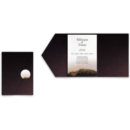 Zaproszenia ślubne w Etui Forest motyw 3