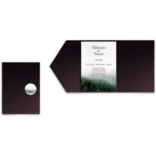 Zaproszenia ślubne w Etui Forest motyw 2