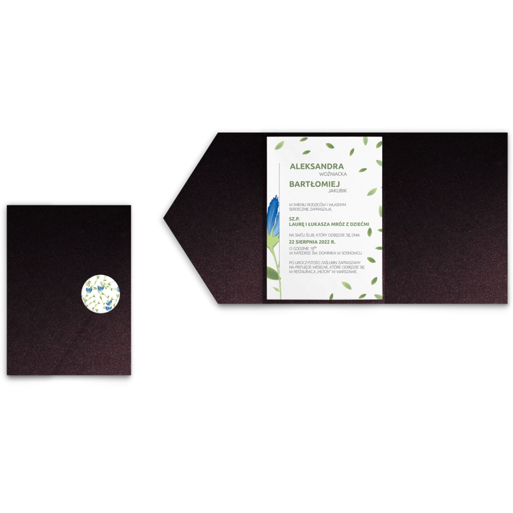 Zaproszenia ślubne w etui Lea - motyw 2