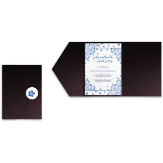 Zaproszenia ślubne w&nbsp;etui Maja - Niebieskie