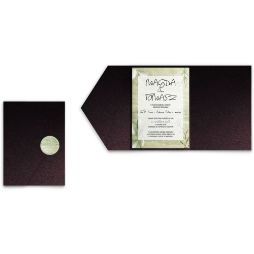 Zaproszenia ślubne w etui Mgiełka - motyw 1