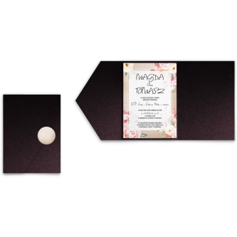 Zaproszenia ślubne w&nbsp;etui Mgiełka - motyw 2