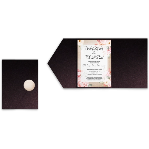 Zaproszenia ślubne w etui Mgiełka - motyw 2