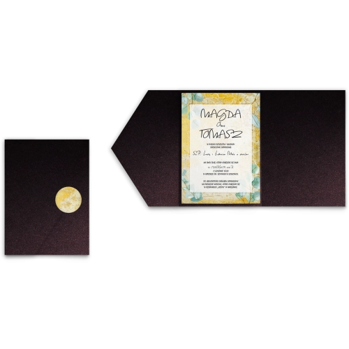 Zaproszenia ślubne w etui Mgiełka - motyw 3