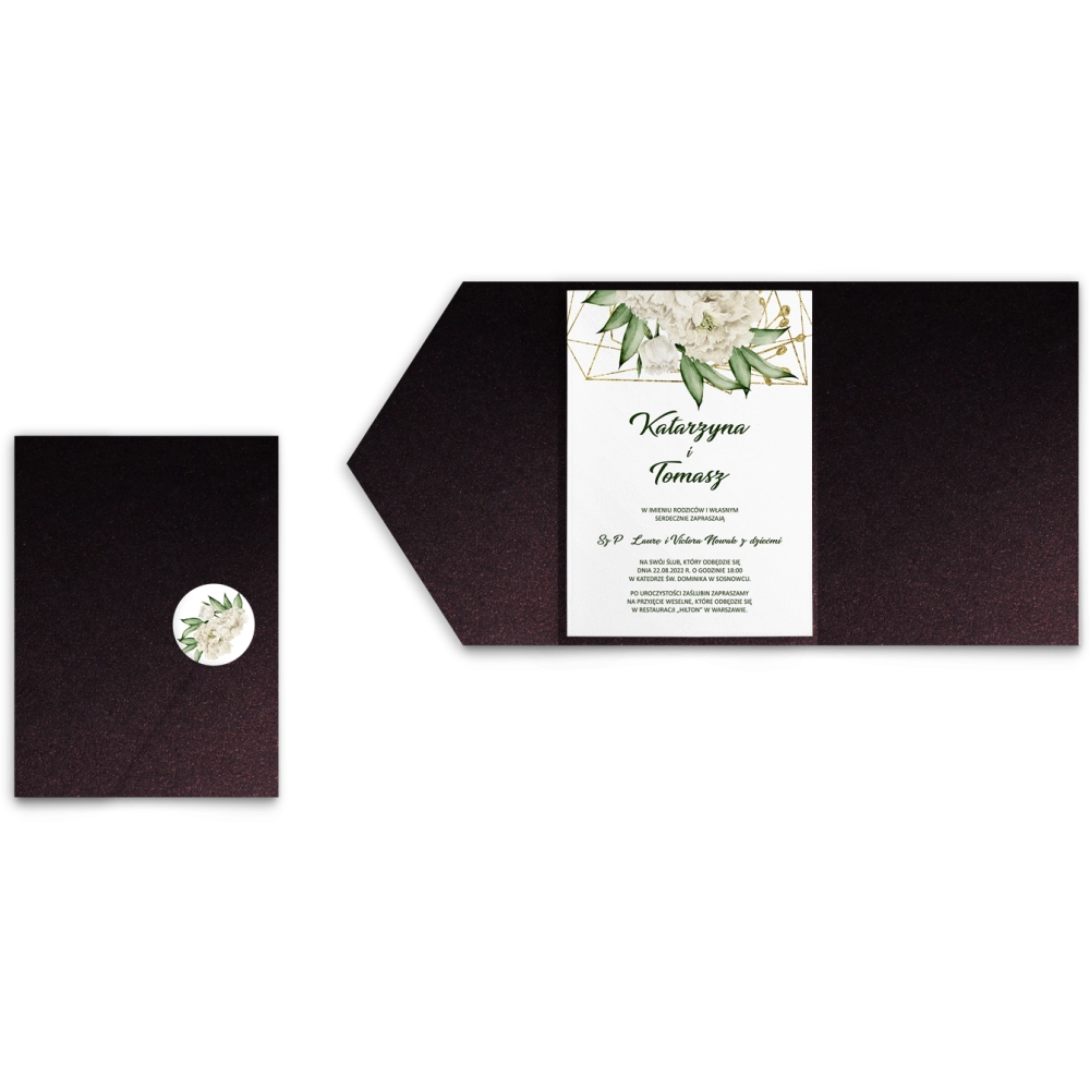 Zaproszenia ślubne w&nbsp;etui Modena - motyw 3