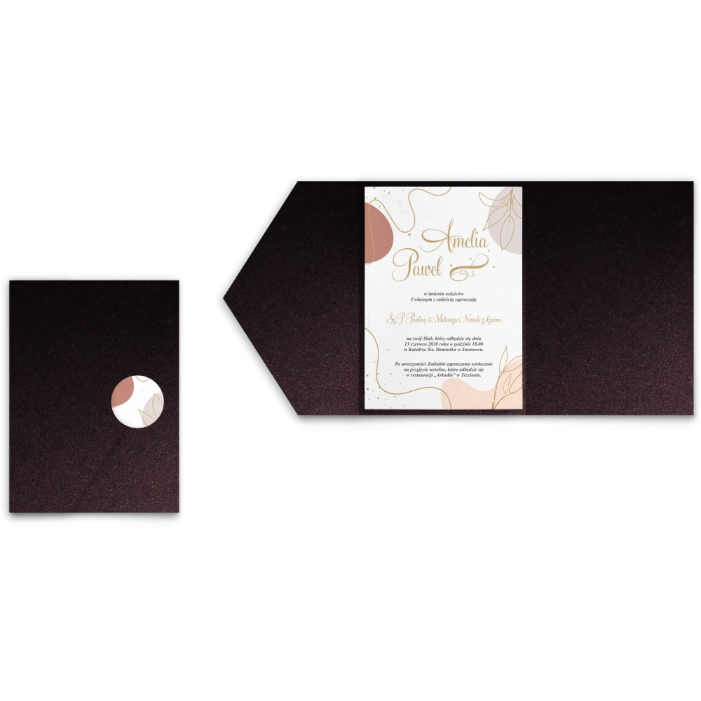 Zaproszenia ślubne w etui Splash - motyw 3