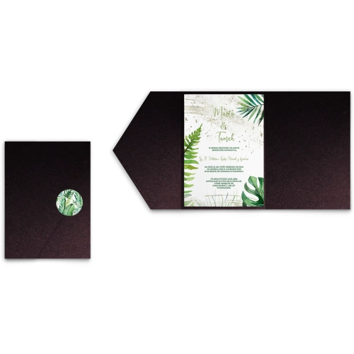 Zaproszenia ślubne w etui Tropical - motyw 1