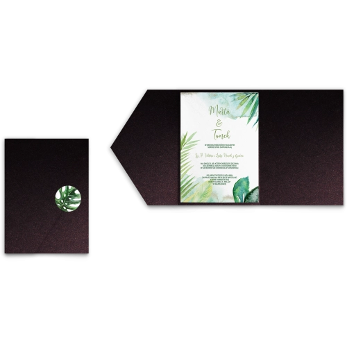 Zaproszenia ślubne w etui Tropical - motyw 2