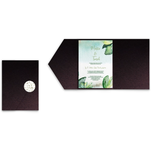 Zaproszenia ślubne w etui Tropical - motyw 3