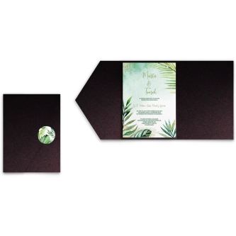 Zaproszenia ślubne w&nbsp;etui Tropical - motyw 4