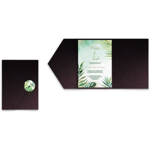 Zaproszenia ślubne w etui Tropical - motyw 4