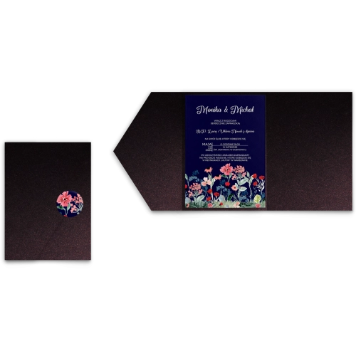 Zaproszenia ślubne w etui Wildflowers - motyw 1