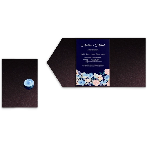 Zaproszenia ślubne w etui Wildflowers - motyw 2