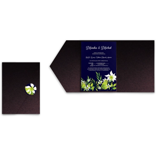 Zaproszenia ślubne w etui Wildflowers - motyw 3