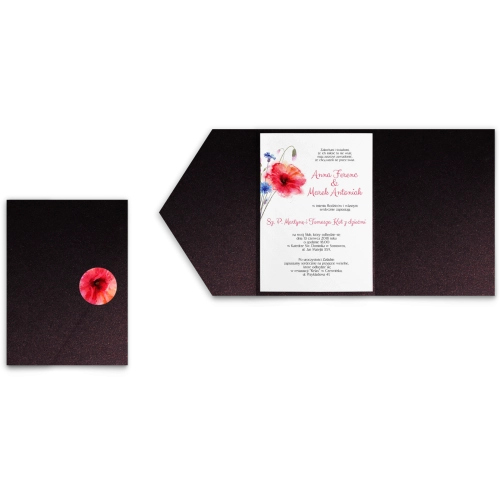 Zaproszenia ślubne w etui Sweet Love - motyw 2