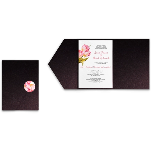 Zaproszenia ślubne w etui Sweet Love - motyw 4