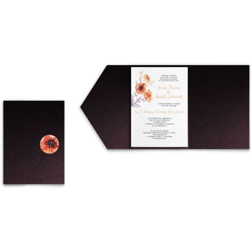 Zaproszenia ślubne w etui Sweet Love - motyw 6
