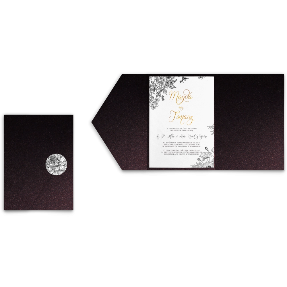 Zaproszenia ślubne w&nbsp;Etui Adore - Motyw 2