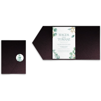 Zaproszenia ślubne w&nbsp;Etui Eukaliptus - Motyw 1