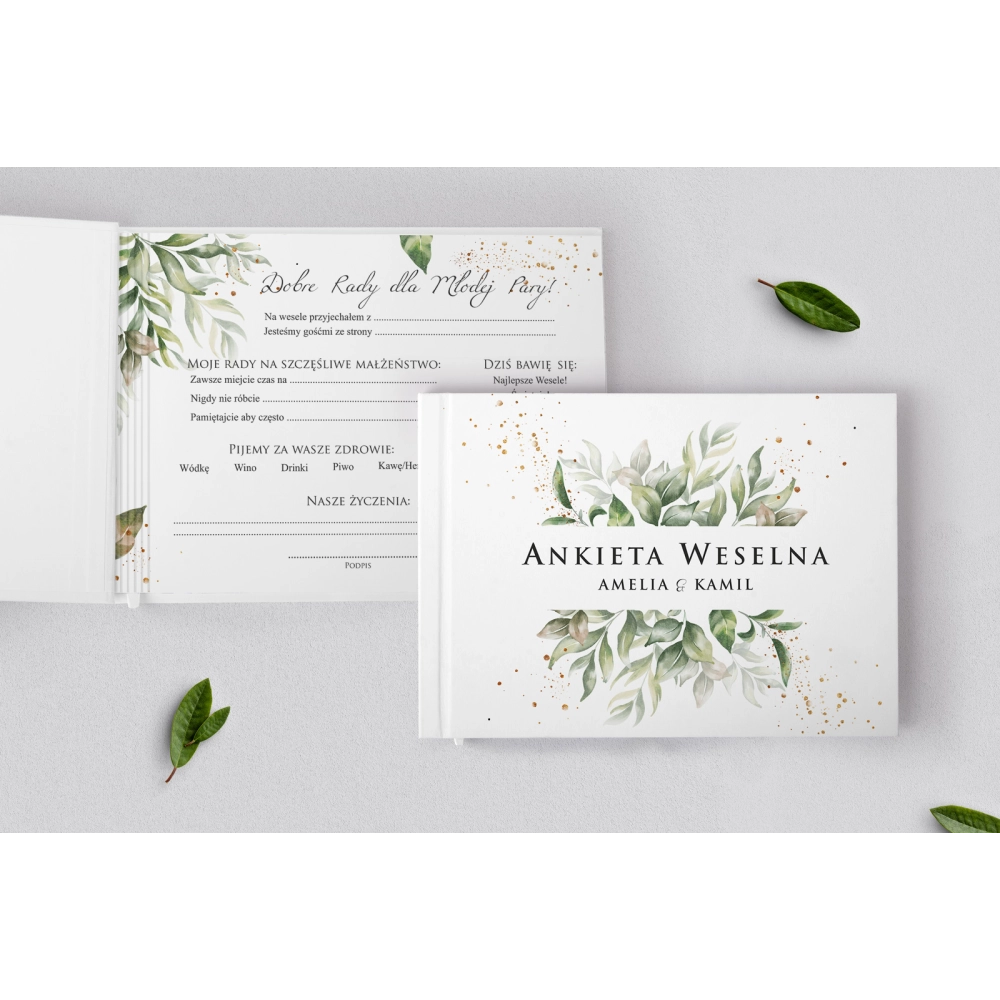 Ankieta Weselna - Leaves Motyw 1