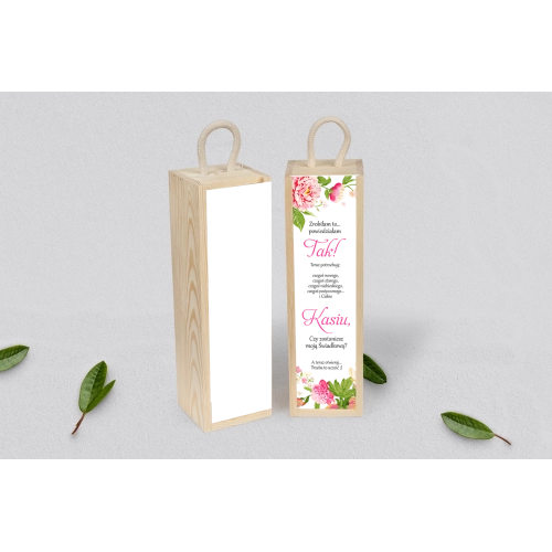 Prośba o&nbsp;Świadkowanie - SNW Akryl naturalna Serca Kwiat Motyw 1