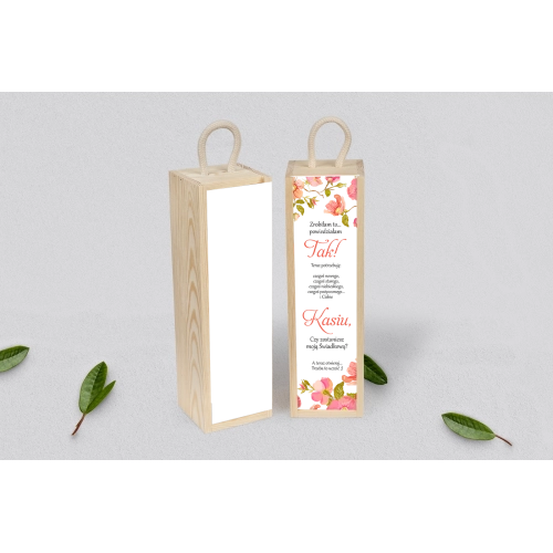 Prośba o&nbsp;Świadkowanie - SNW Akryl naturalna Serca Kwiat Motyw 5