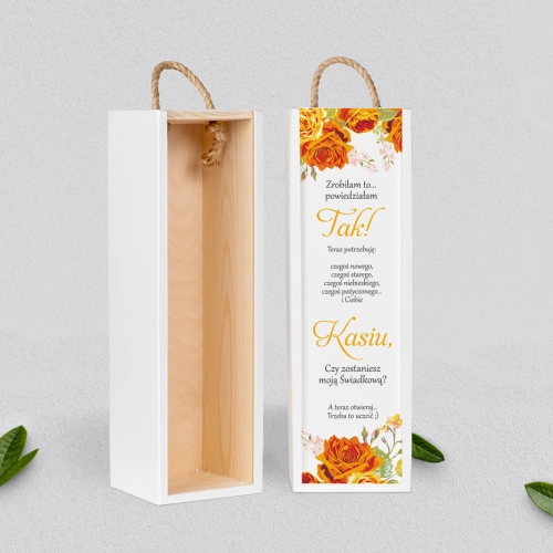 Prośba o Świadkowanie - SNW biała Serce Kwiat Motyw 4