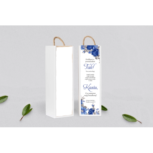 Prośba o&nbsp;Świadkowanie - SNW Akryl biała Serce Kwiat Motyw 2