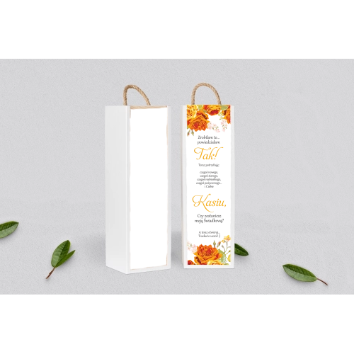 Prośba o&nbsp;Świadkowanie - SNW Akryl biała Serce Kwiat Motyw 4