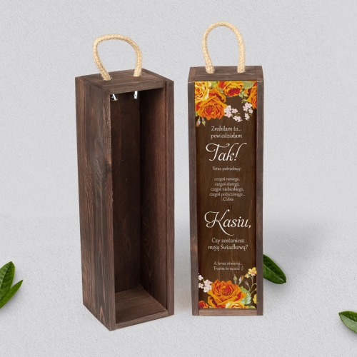 Prośba o Świadkowanie - SNW brązowa Serca Kwiat Motyw 4