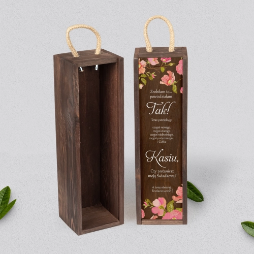 Prośba o Świadkowanie - SNW brązowa Serca Kwiat Motyw 5