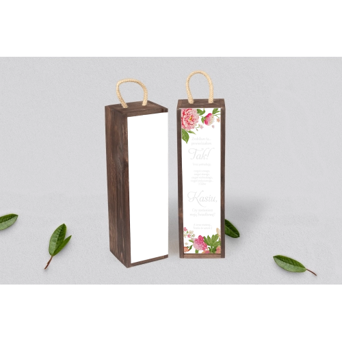 Prośba o&nbsp;Świadkowanie - SNW Akryl brązowa Serca Kwiat Motyw 1