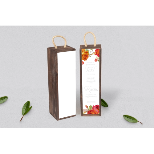 Prośba o&nbsp;Świadkowanie - SNW Akryl brązowa Serca Kwiat Motyw 3